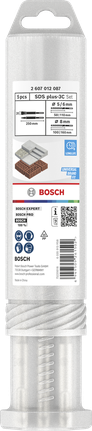 Bosch SDS plus-3C Chisel and Drill Bit Set, 5 pcs.